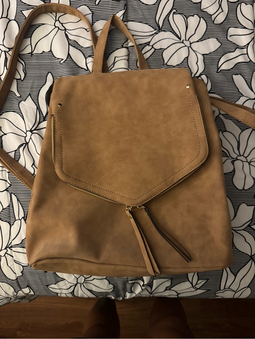 Universal Thread Tan Suede Backpack Purse